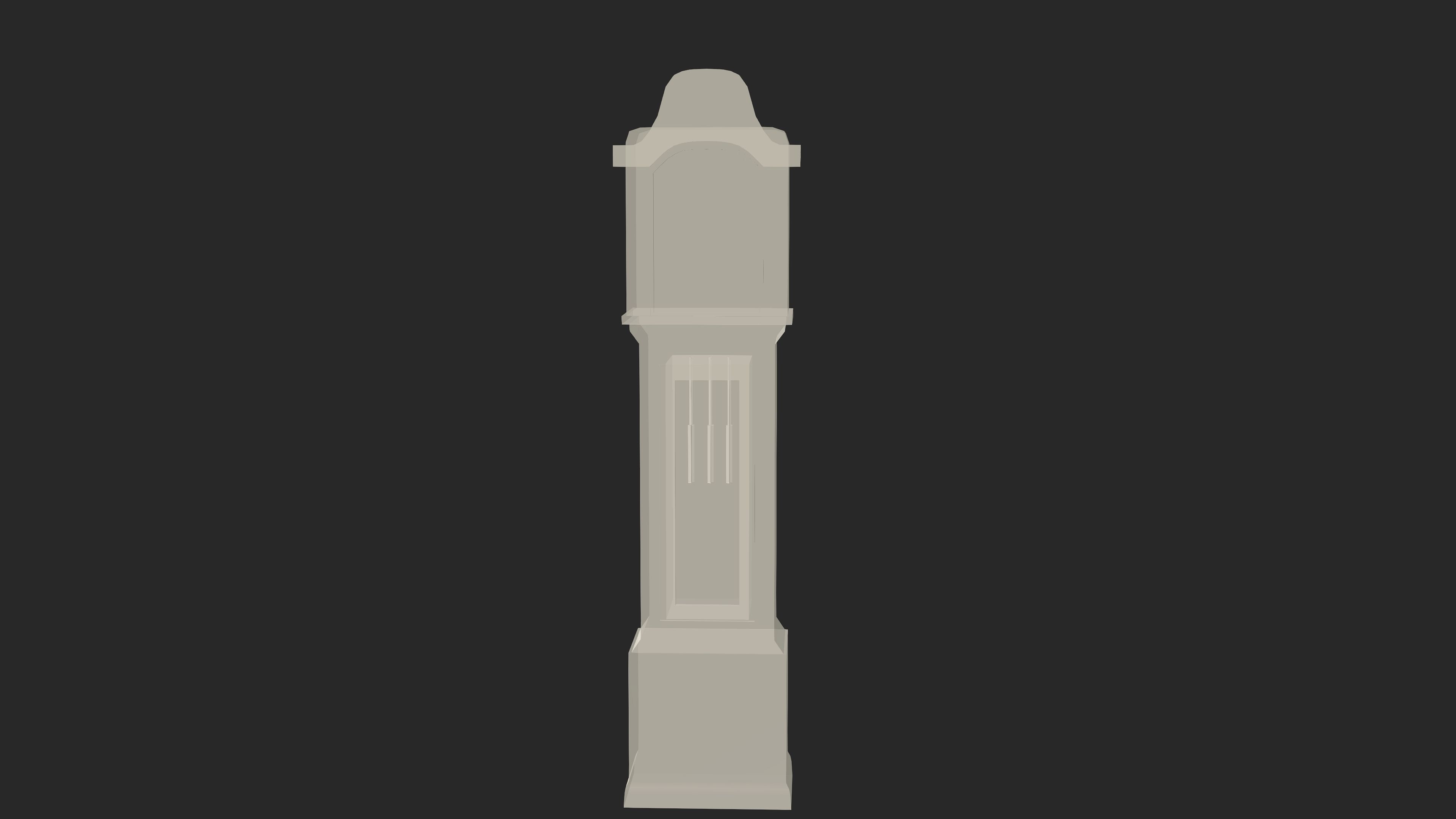 Old Clock Low-poly 3D model_14
