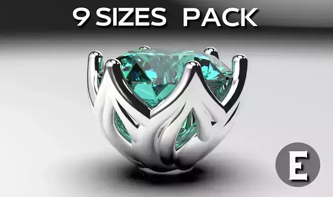 A package of  engagement ring heads 6 prong stud earrings