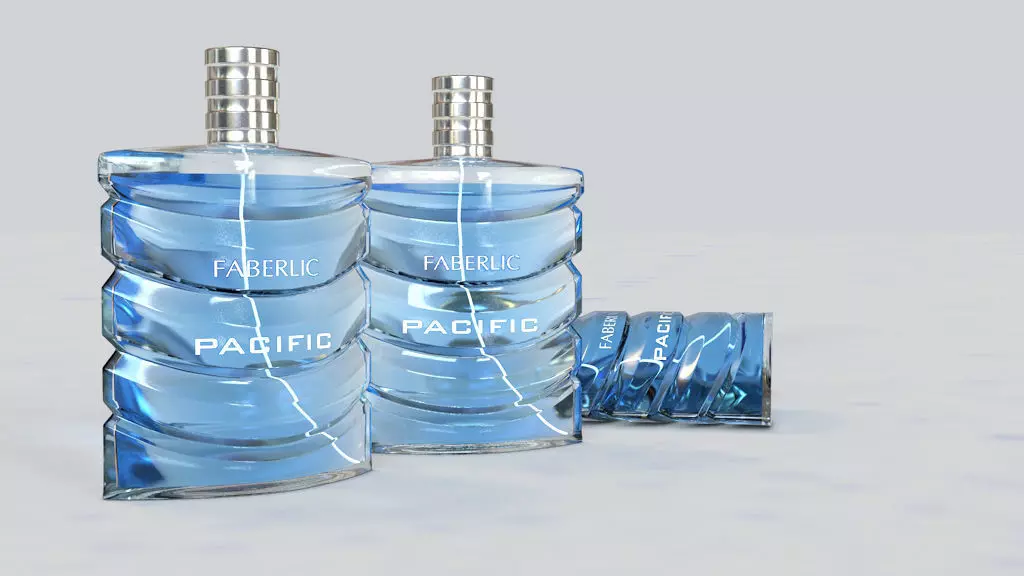 Parfums two bottles of perfume 3D model