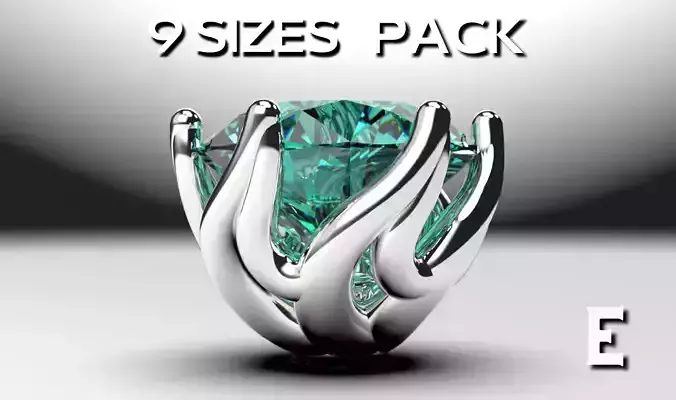 A package of  engagement ring heads 6 prong stud earrings