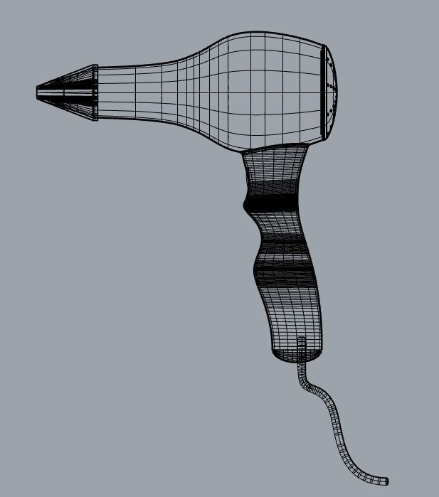 Hair Dryer 3D model_1