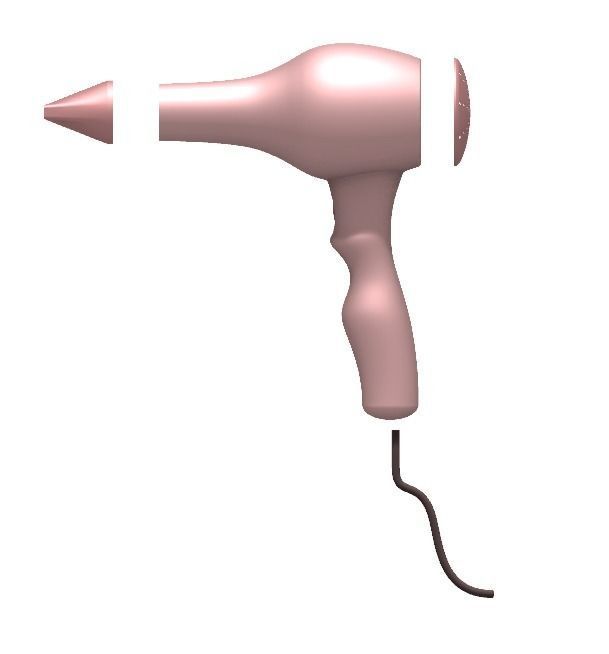 Hair Dryer 3D model_3