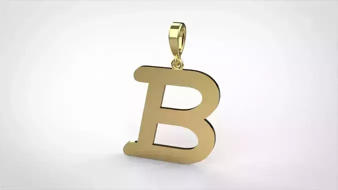 pendant alphabet courier  B medium