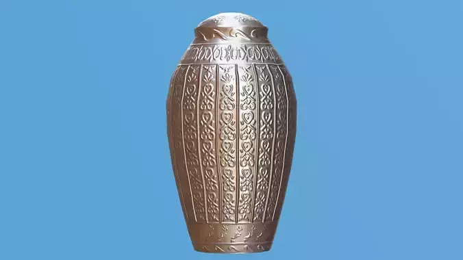 Ornate Silver Urn 3