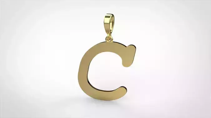 pendant alphabet courier C medium