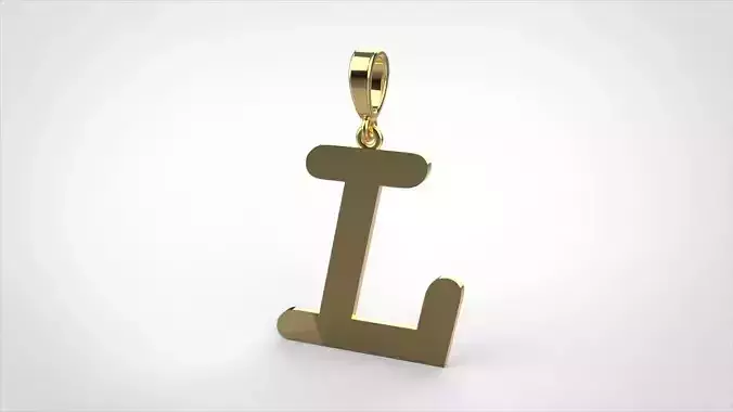 pendant alphabet courier L medium