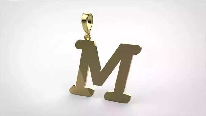 pendant alphabet courier M  medium
