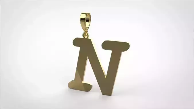 pendant alphabet courier N medium