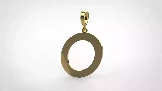 pendant alphabet courier O  medium