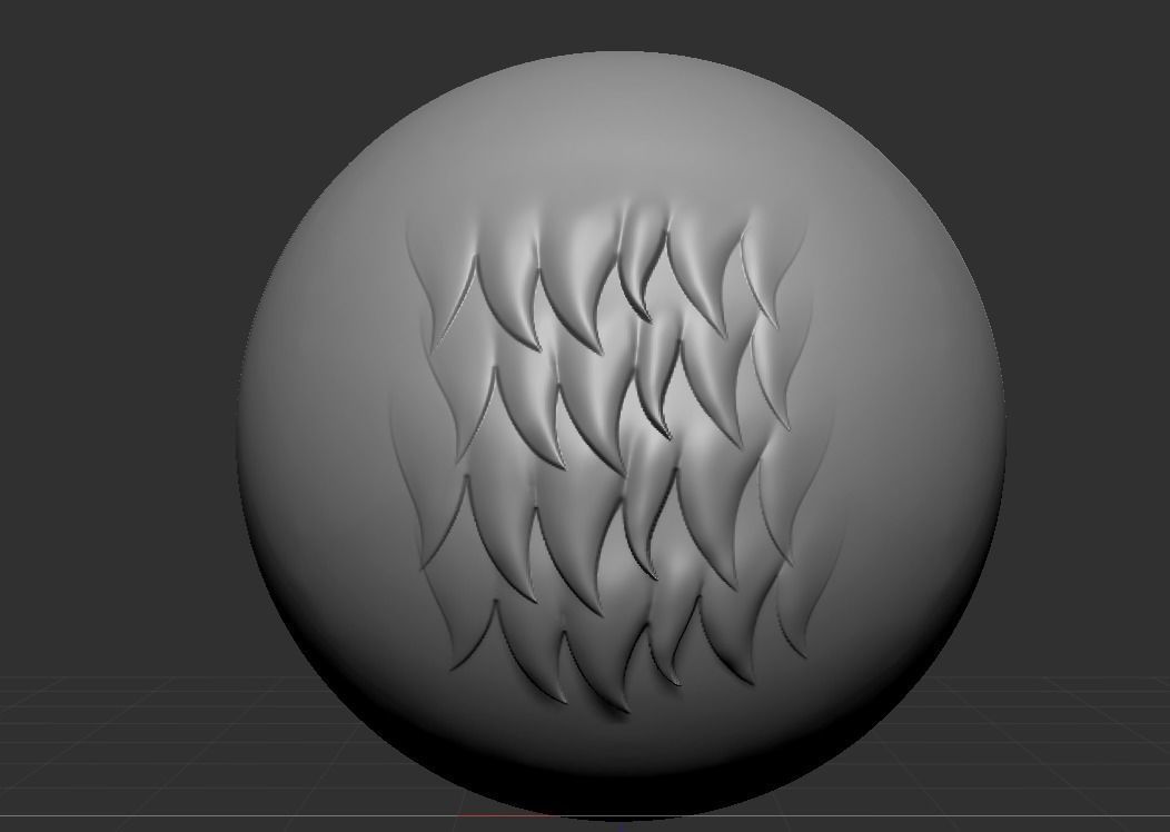 Cartoon hair  ZB brush grayscale image alpha  PS file 3D model_2