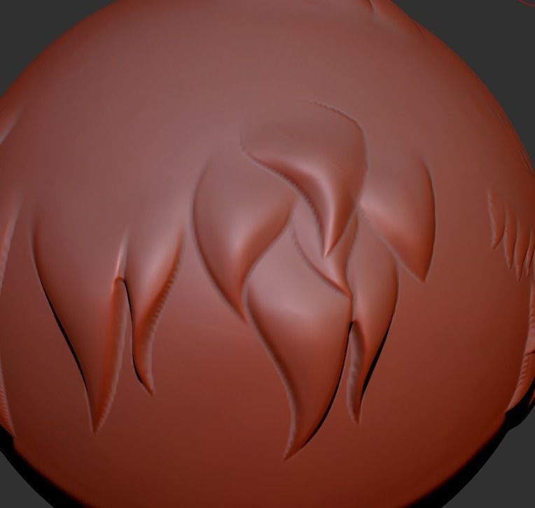 Cartoon hair  ZB brush grayscale image alpha  PS file 3D model_10