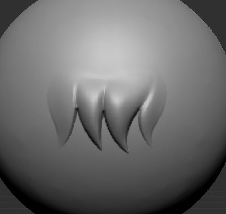 Cartoon hair  ZB brush grayscale image alpha  PS file 3D model_5