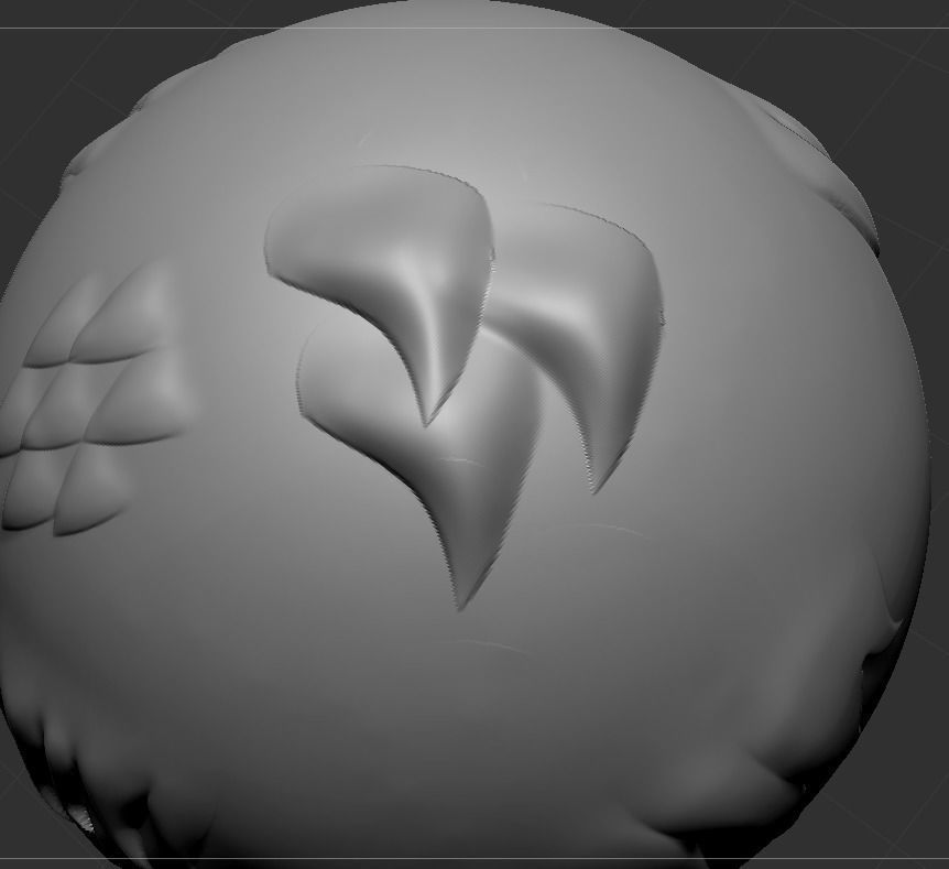 Cartoon hair  ZB brush grayscale image alpha  PS file 3D model_8