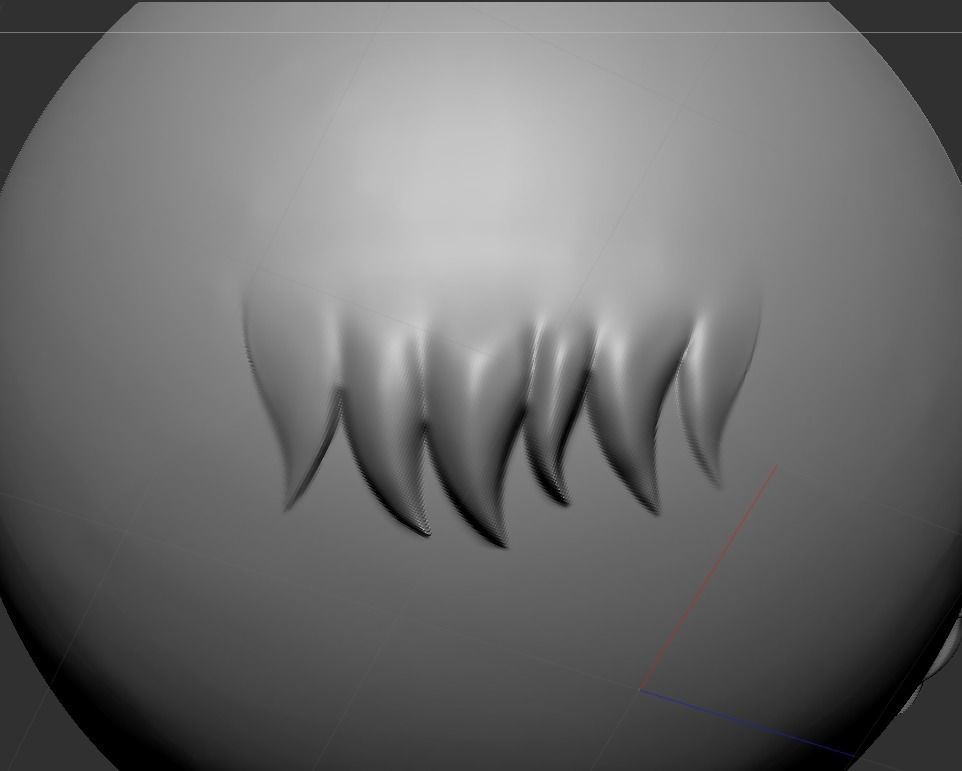 Cartoon hair  ZB brush grayscale image alpha  PS file 3D model_6