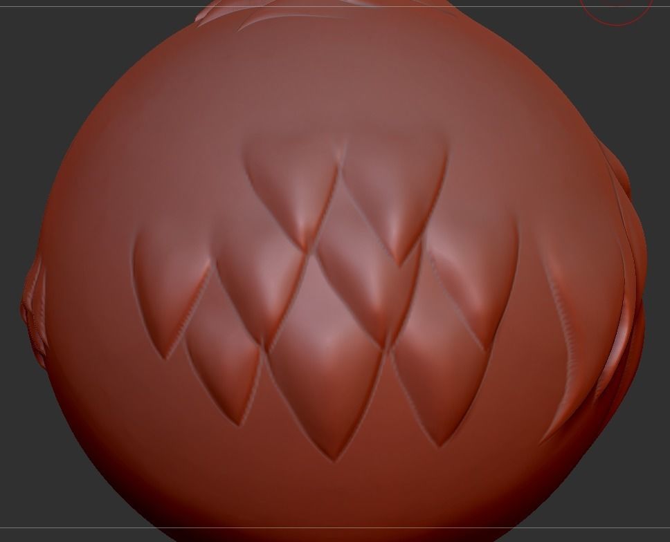 Cartoon hair  ZB brush grayscale image alpha  PS file 3D model_11