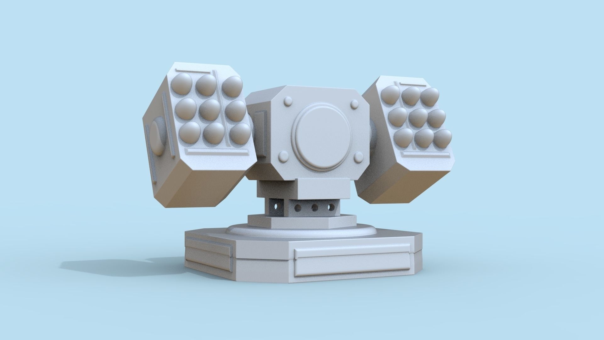 automatic rocket launcher Free 3D print model_1