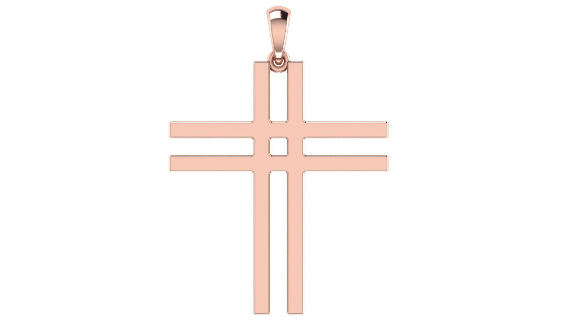CROSS PENDANT CR27 3D print model_4