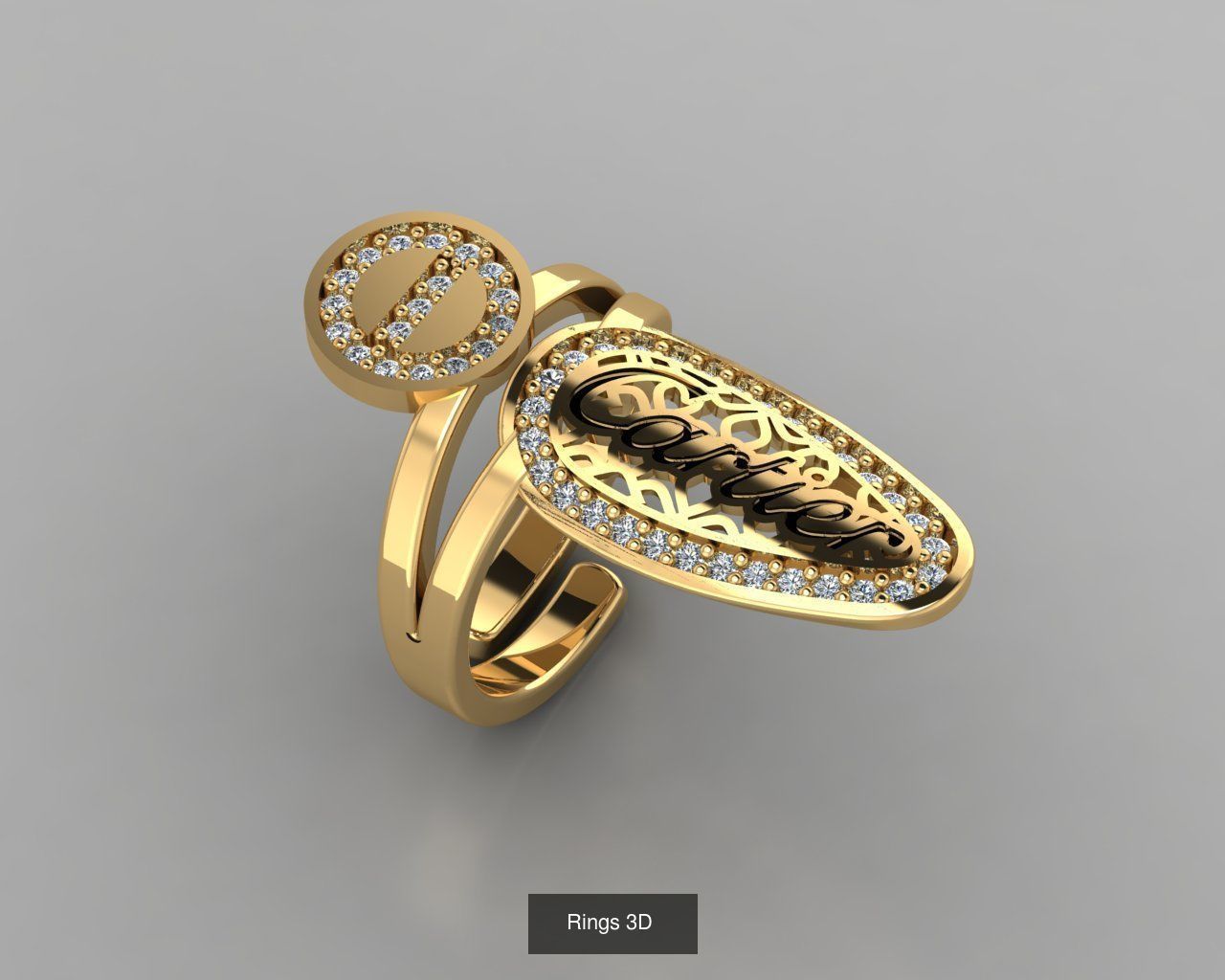 Nail rings 3D  3D Model Collection_2