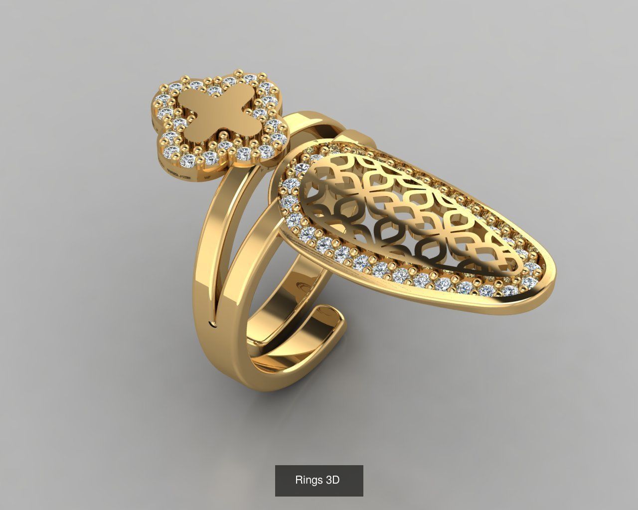 Nail rings 3D  3D Model Collection_5