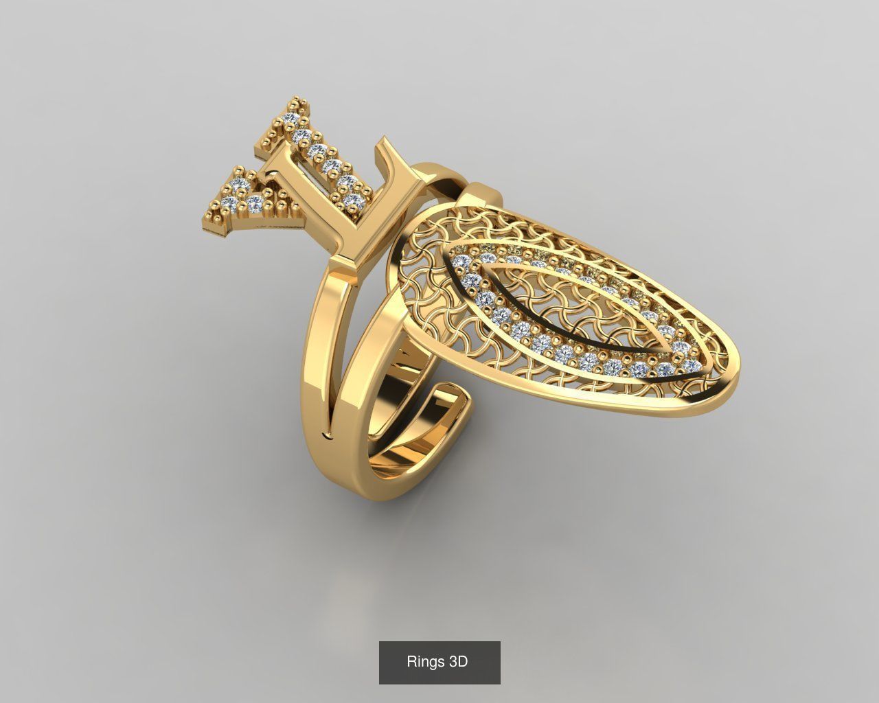 Nail rings 3D  3D Model Collection_3