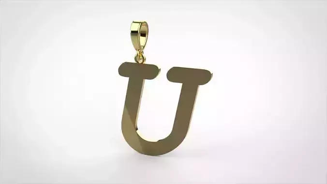 pendant alphabet courier U medium