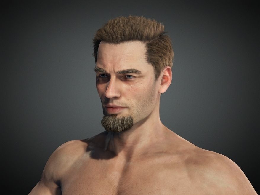 Realistic Human MALE-FEMALE-BABY  Rigged Low-poly 3D model Low-poly 3D model_3