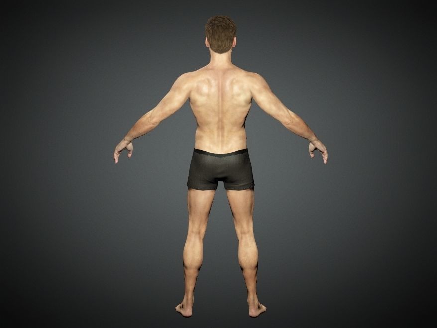 Realistic Human MALE-FEMALE-BABY  Rigged Low-poly 3D model Low-poly 3D model_9