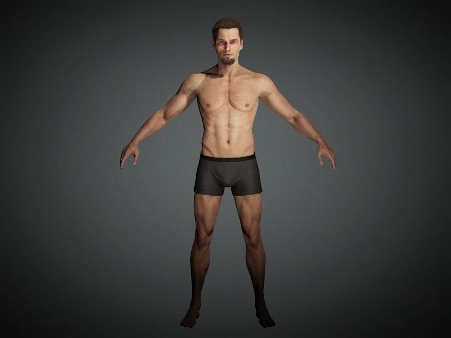 Realistic Human MALE-FEMALE-BABY  Rigged Low-poly 3D model Low-poly 3D model_12