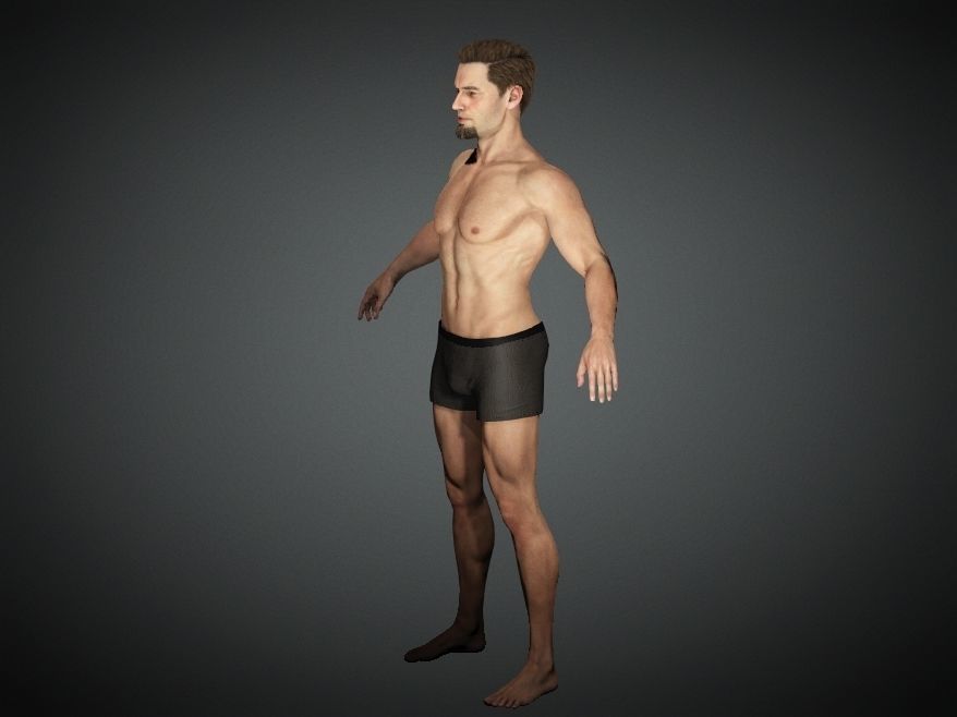 Realistic Human MALE-FEMALE-BABY  Rigged Low-poly 3D model Low-poly 3D model_6