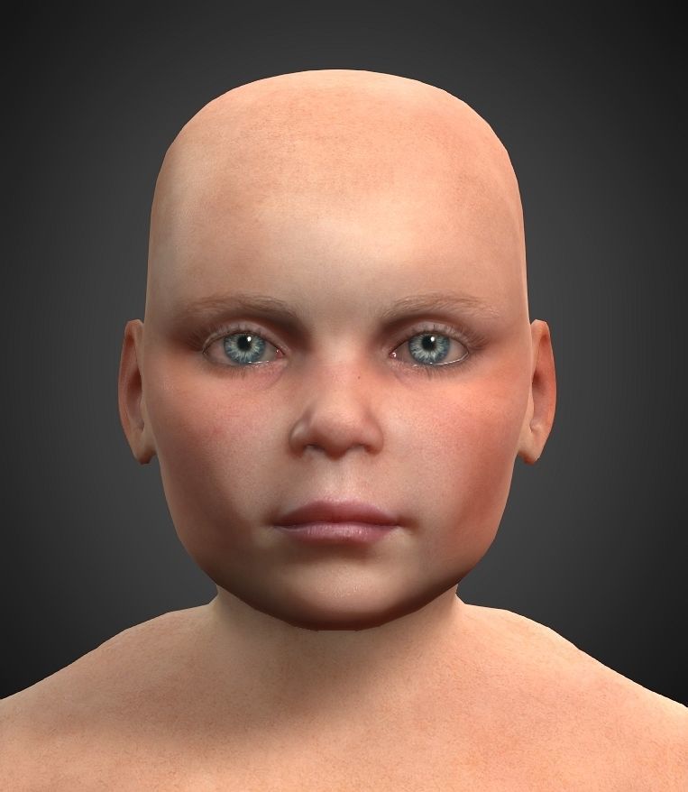 Realistic Human MALE-FEMALE-BABY  Rigged Low-poly 3D model Low-poly 3D model_4