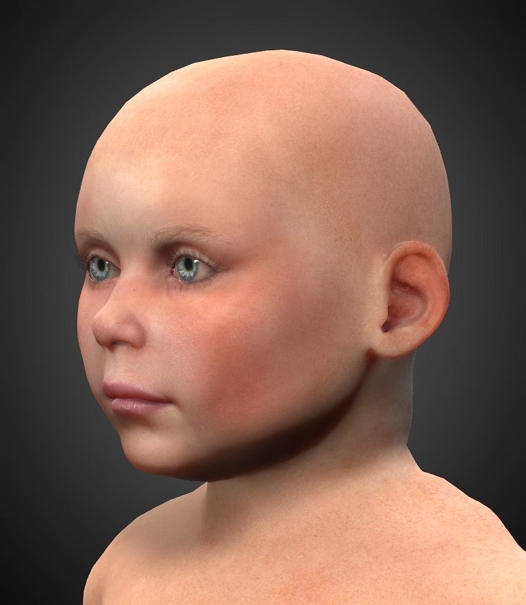 Realistic Human MALE-FEMALE-BABY  Rigged Low-poly 3D model Low-poly 3D model_5