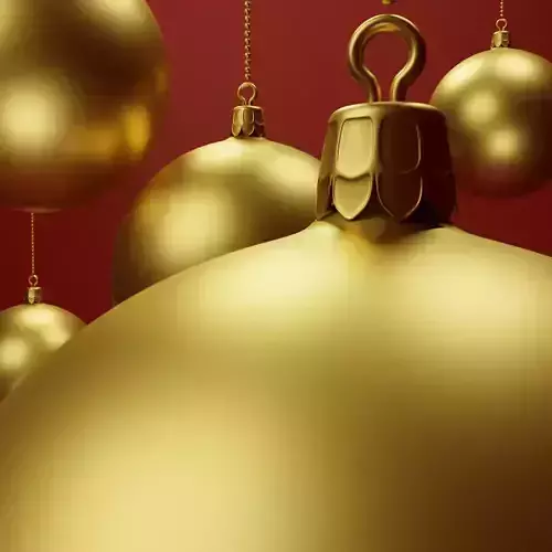 Gold Ball 3D - Christmas