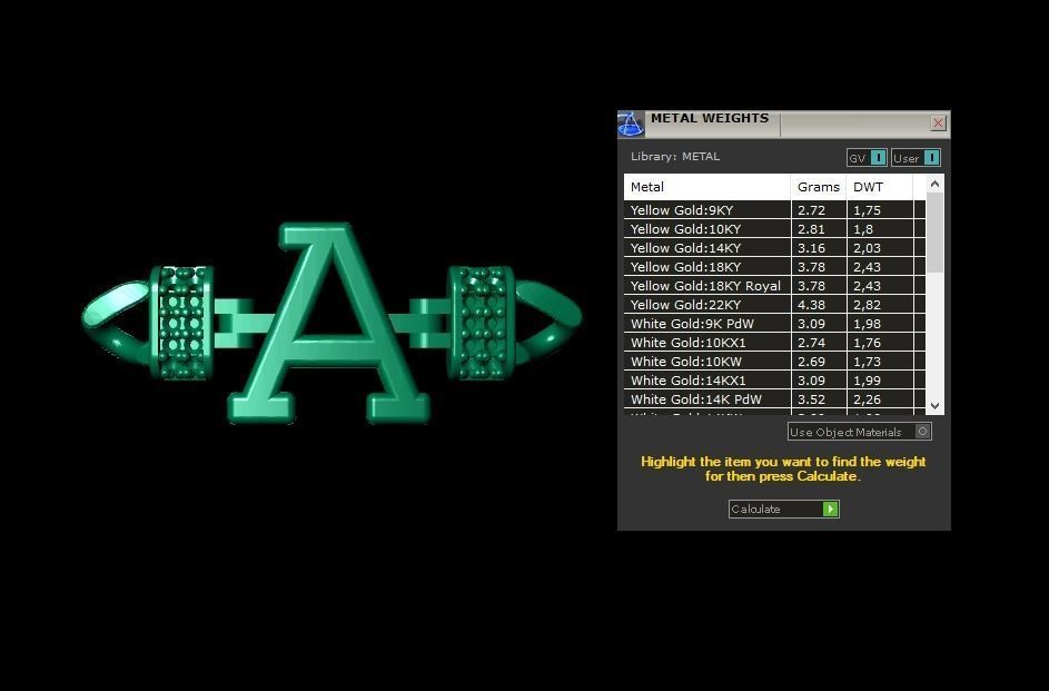 A Alphabet Bracelet 3D Model 3D print model_2