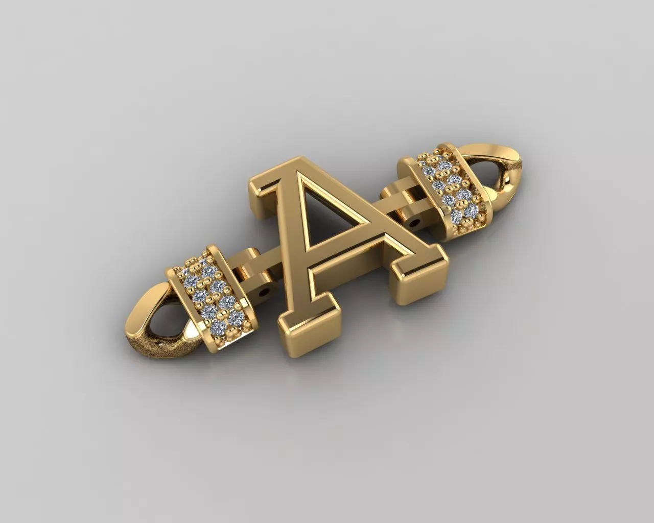 A Alphabet Bracelet 3D Model 3D print model_0