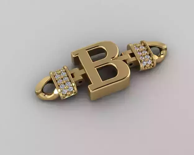 B Alphabet Bracelet 3D Model 3D print model