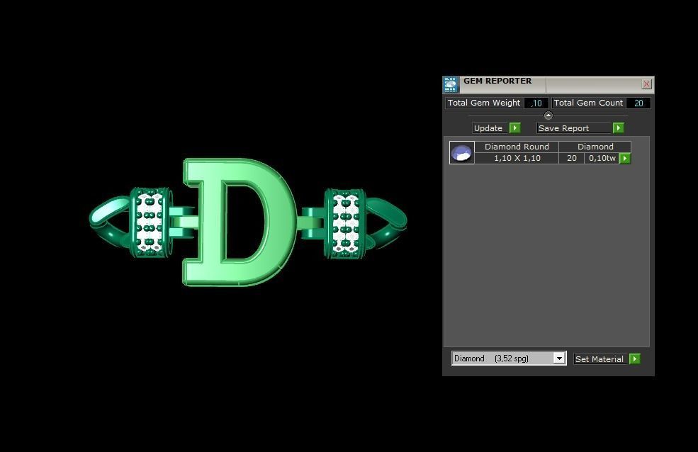 D Alphabet Bracelet 3D Model 3D print model_1