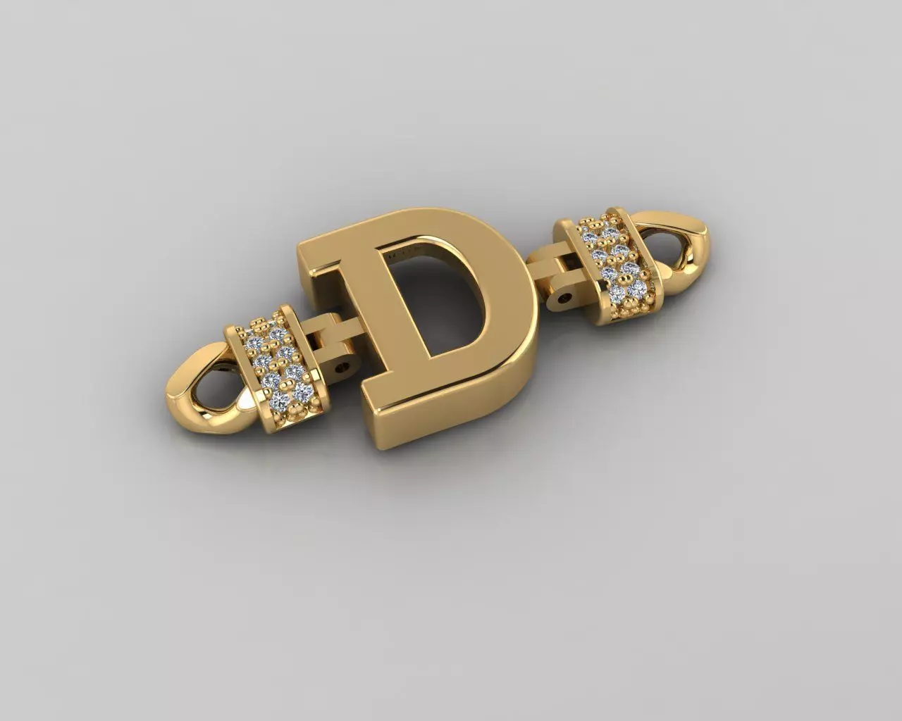 D Alphabet Bracelet 3D Model 3D print model_0
