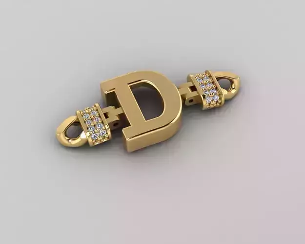 D Alphabet Bracelet 3D Model 3D print model