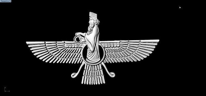 Farvahar egyptian eagle 3D print model
