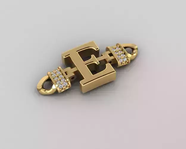 E Alphabet Bracelet 3D Model 3D print model