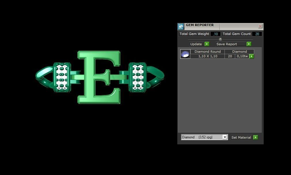 E Alphabet Bracelet 3D Model 3D print model_1