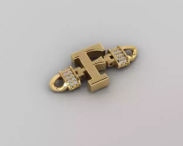  F Alphabet Bracelet 3D Model 3D print model
