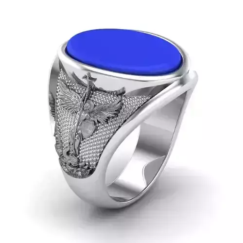 St Michael Archangel Men Ring 3D print model