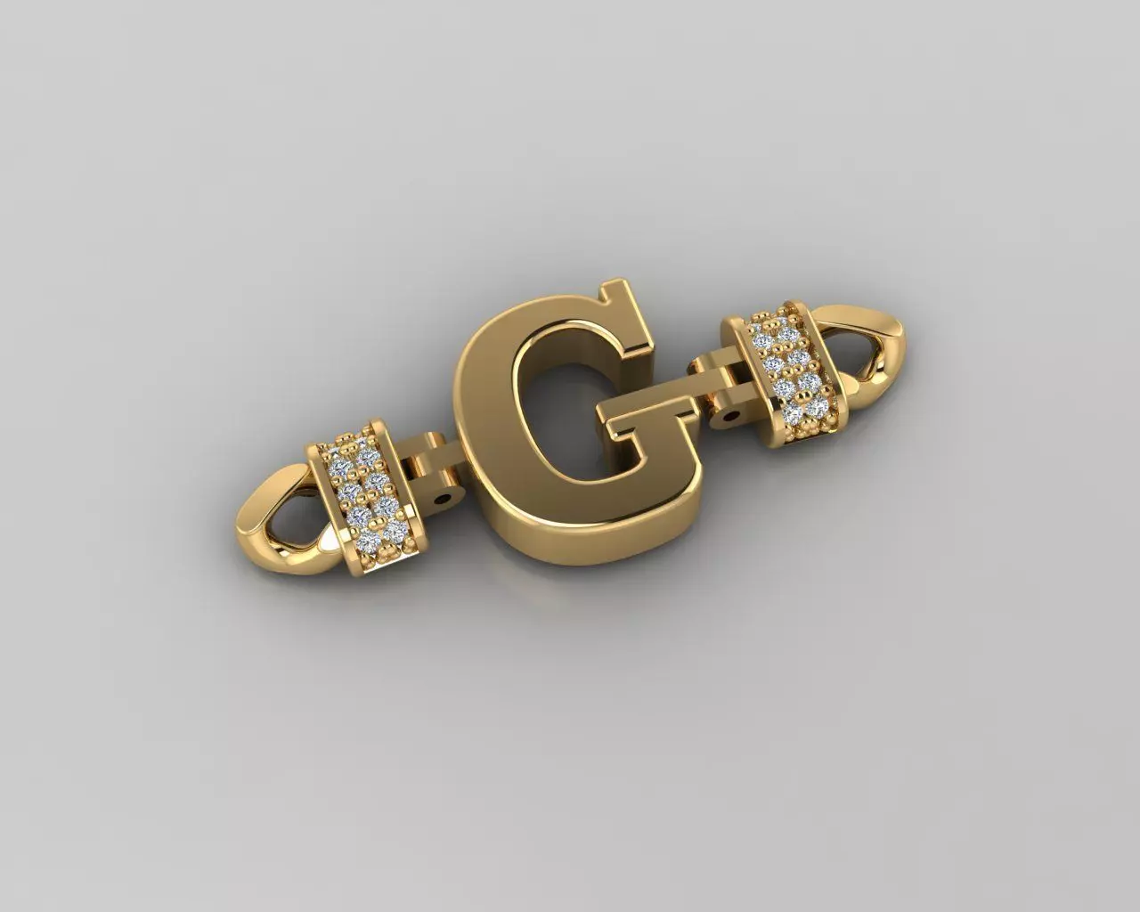 G Alphabet Bracelet 3D Model 3D print model_0