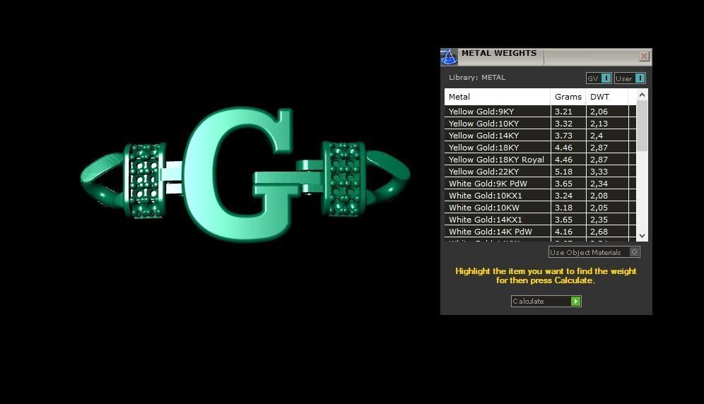 G Alphabet Bracelet 3D Model 3D print model_2