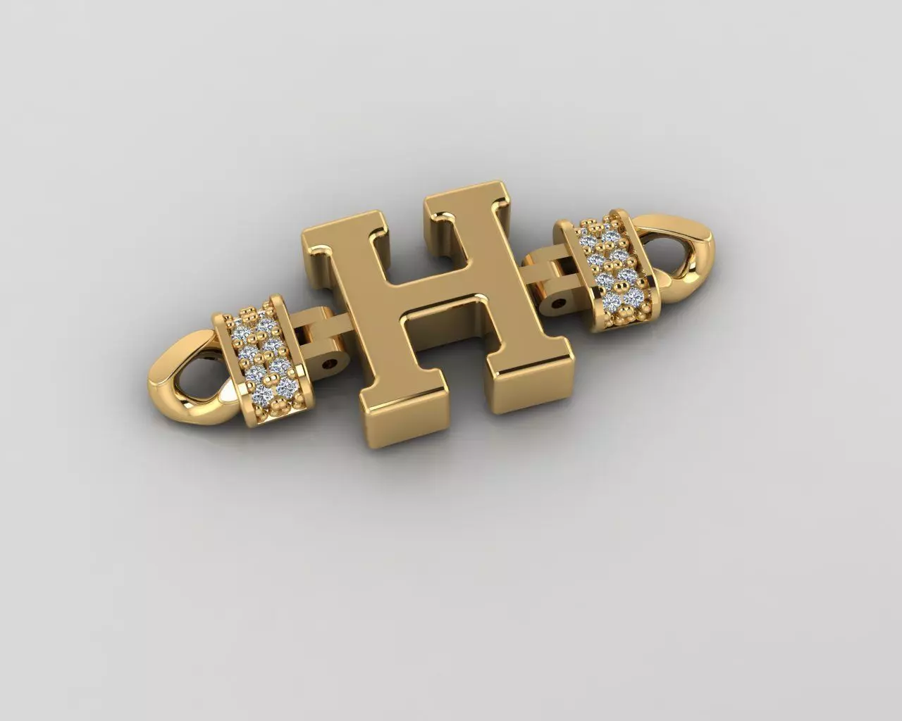  H Alphabet Bracelet 3D Model 3D print model_0