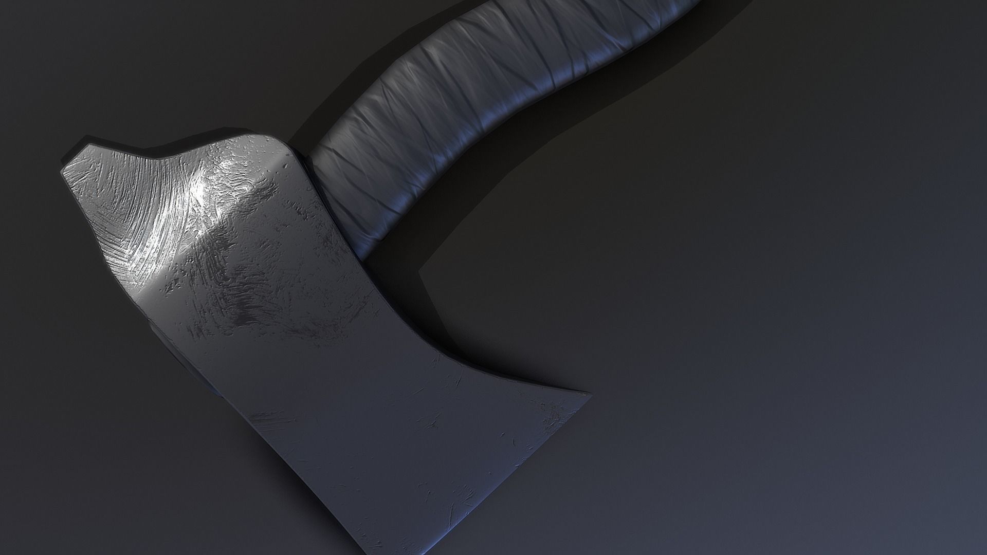 Hatchet axe Free low-poly 3D model_3