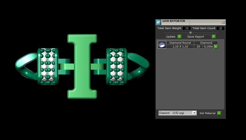 I Alphabet Bracelet 3D Model 3D print model_1