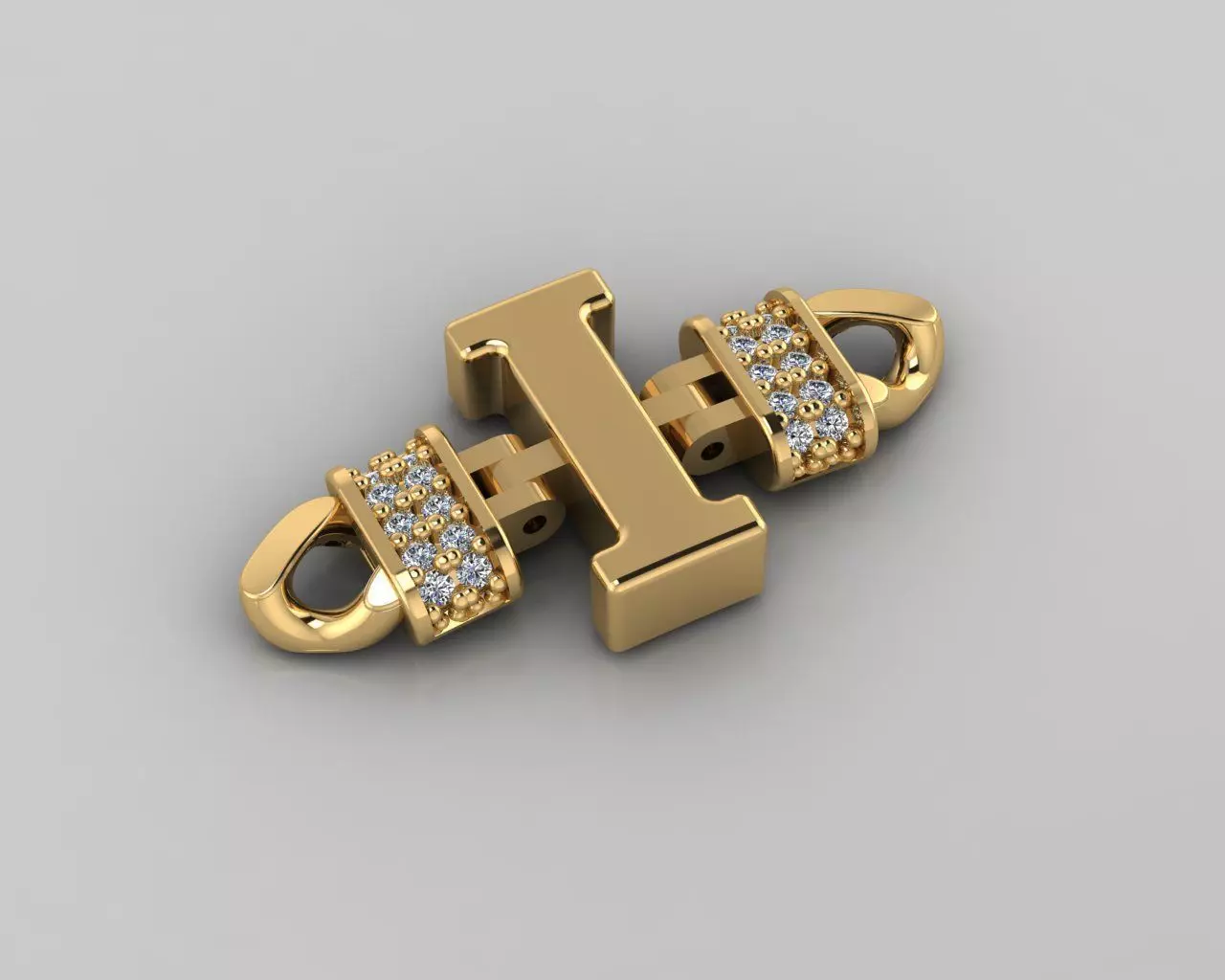 I Alphabet Bracelet 3D Model 3D print model_0
