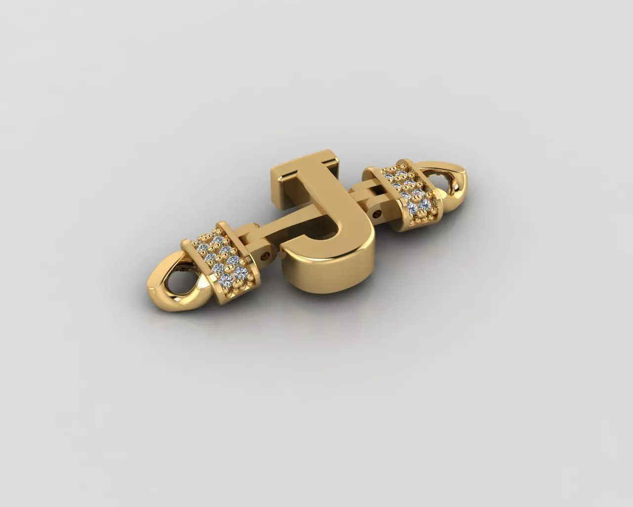 J Alphabet Bracelet 3D Model 3D print model_0